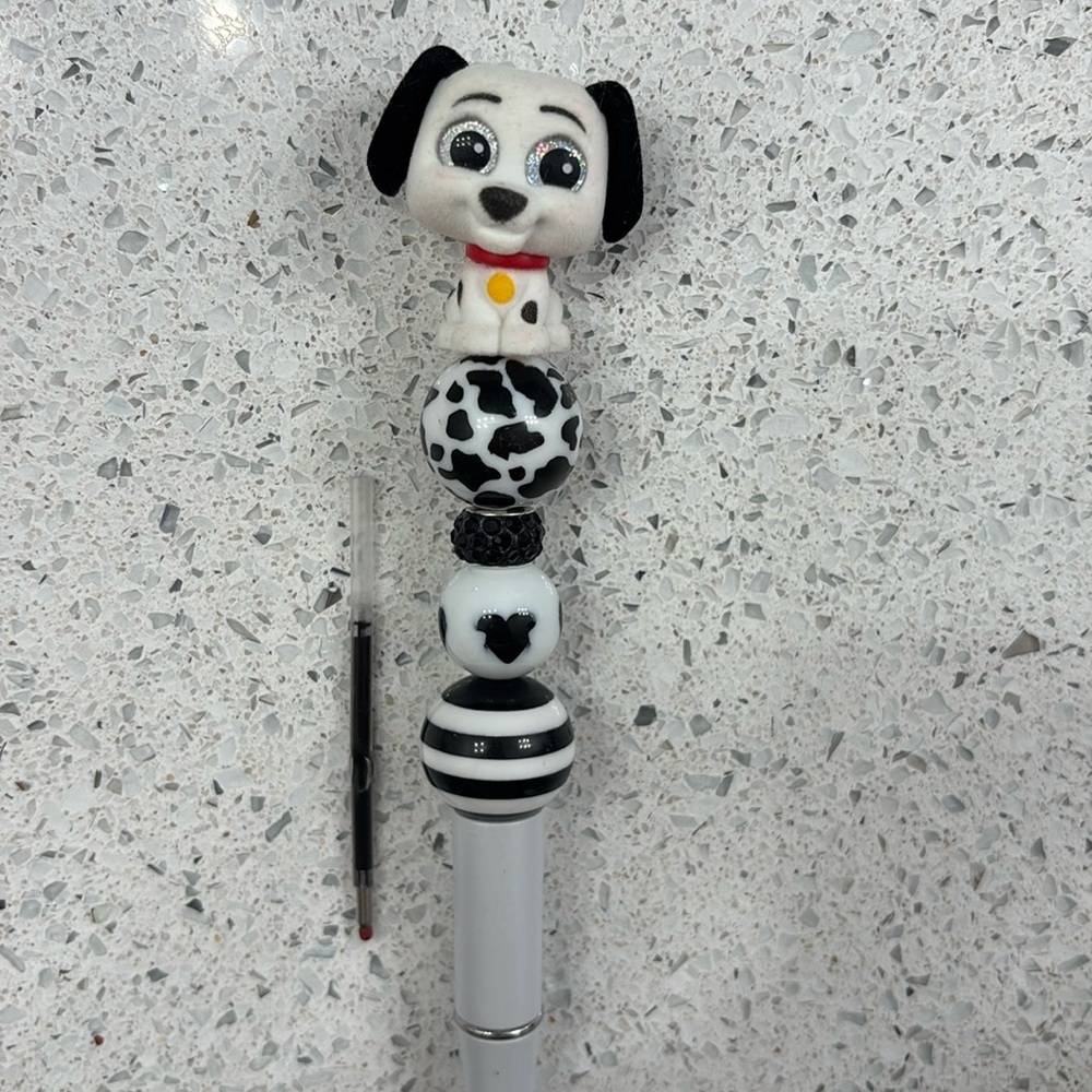 HTF Flocked Pongo Doorables Pen with ink refill